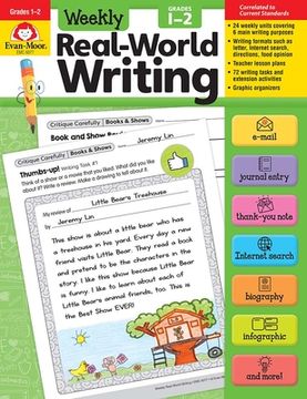 portada Weekly Real-World Writing, Grade 1 - 2 Teacher Resource (en Inglés)