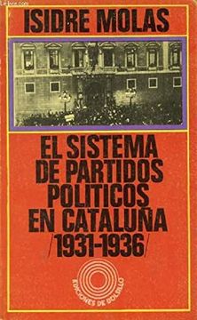 portada El Sistema de Partidos Políticos en Cataluña 1931-1936
