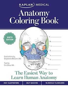 portada Anatomy Coloring Book (Kaplan Test Prep) (en Inglés)