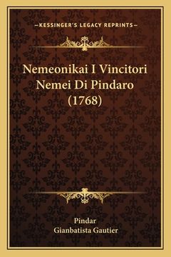 portada Nemeonikai I Vincitori Nemei Di Pindaro (1768) (in Italian)