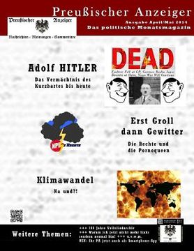 portada Preussischer Anzeiger: Das politische Monatsmagazin - Ausgabe April/Mai (in German)