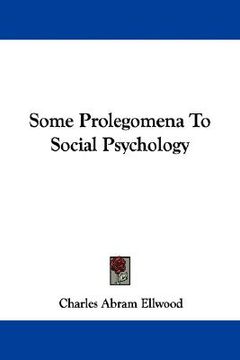 portada some prolegomena to social psychology (in English)