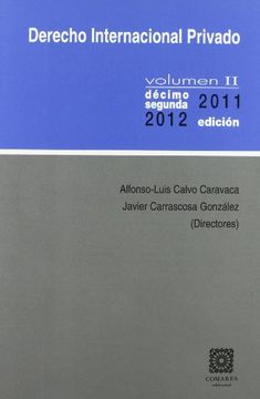 portada derecho internacional privado. (vol. ii) (12ª edicion) (in Spanish)