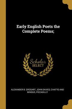 portada Early English Poets the Complete Poems; (en Inglés)