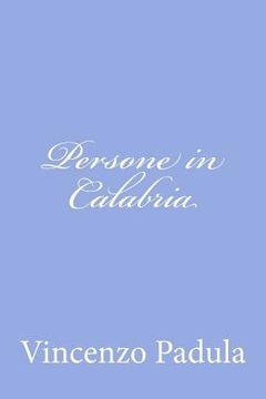 portada Persone in Calabria (in Italian)
