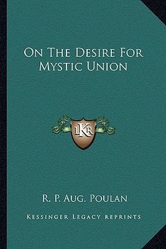 portada on the desire for mystic union (in English)
