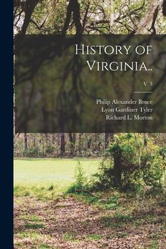 portada History of Virginia..; v. 3 (en Inglés)