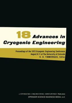 portada Advances in Cryogenic Engineering: Proceedings of the 1972. Cryogenic Engineering Conference. National Bureau of Standards. Boulder, Colorado. August (en Inglés)