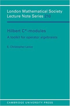 portada Hilbert C*-Modules Paperback: A Toolkit for Operator Algebraists (London Mathematical Society Lecture Note Series) (in English)