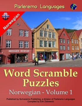 portada Parleremo Languages Word Scramble Puzzles Norwegian - Volume 1 (en Noruego)