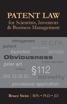 portada Patent Law for Scientists, Inventors & Business Management (en Inglés)