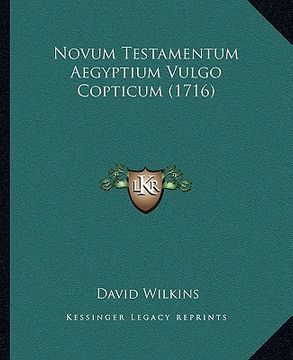 portada Novum Testamentum Aegyptium Vulgo Copticum (1716) (en Latin)