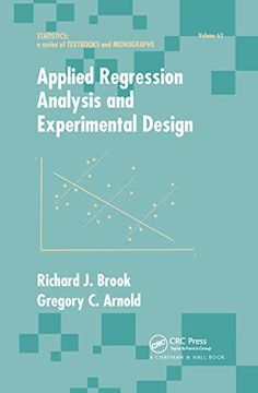 portada Applied Regression Analysis and Experimental Design (Statistics: A Series of Textbooks and Monographs) 