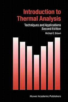 portada introduction to thermal analysis: techniques and applications