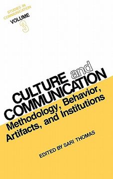 portada studies in communication, volume 3: culture and communication: methodology, behavior, artifacts, and institutions