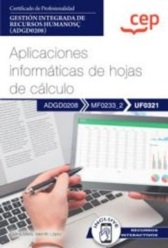 portada (Uf0321) Manual. Aplicaciones Informaticas de Hojas de Calculo Certificados de Profesionalidad. Gestion Integrada de Recursos   Humanos (Adgd0208)