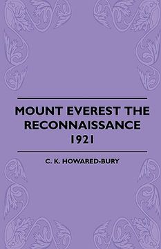 portada mount everest the reconnaissance, 1921 (en Inglés)