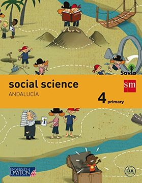 portada Social science. 4 Primary. Savia. Andalucía