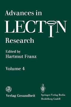 portada Advances in Lectin Research: Volume 4 (en Inglés)