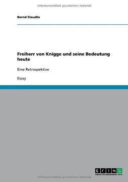 portada Freiherr von Knigge und seine Bedeutung heute (German Edition)