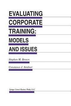 portada Evaluating Corporate Training: Models and Issues (in English)