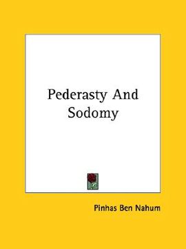 portada pederasty and sodomy (en Inglés)