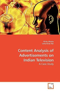 portada content analysis of advertisements on indian television (en Inglés)