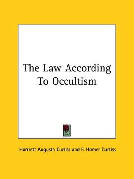 portada the law according to occultism (en Inglés)