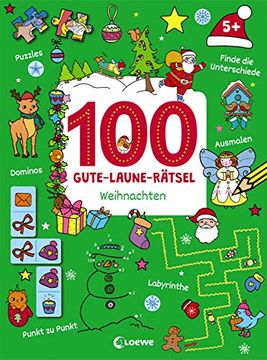 portada 100 Gute-Laune-Rätsel - Weihnachten: Ab 5 Jahre (en Alemán)