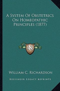 portada a system of obstetrics on homeopathic principles (1877) (en Inglés)