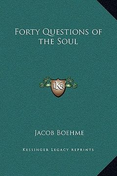 portada forty questions of the soul (en Inglés)