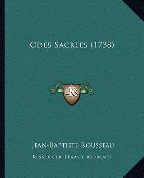 portada Odes Sacrees (1738) (en Francés)