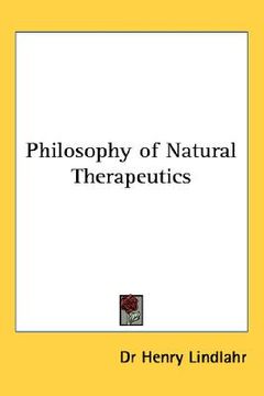 portada philosophy of natural therapeutics (en Inglés)