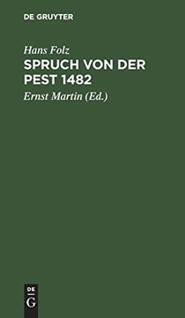 portada Spruch von der Pest 1482 (in German)