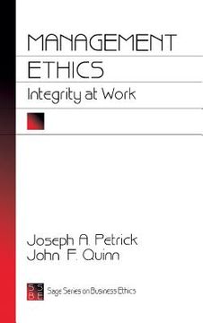 portada management ethics: integrity at work (en Inglés)