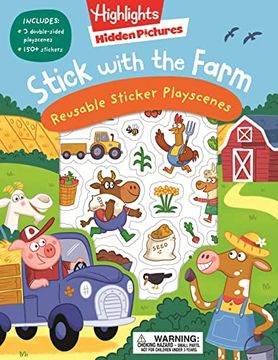 portada Stick With the Farm Hidden Pictures Reusable Sticker Playscenes (Highlights Reusable Sticker Playscenes) (en Inglés)