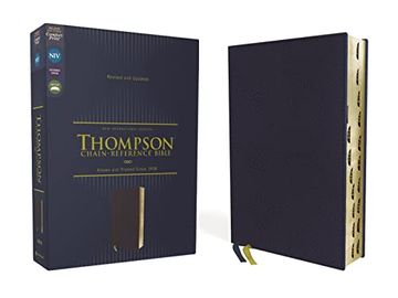 portada Niv, Thompson Chain-Reference Bible, Leathersoft, Navy, Thumb Indexed, red Letter, Comfort Print (en Inglés)