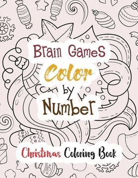 portada Brain Games Color by Number: Christmas Coloring Book, Color by Number Books, A Christian Coloring Book gift card alternative, Guided Coloring Book (en Inglés)