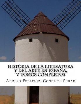 portada Historia de la literatura y del arte en España, V tomos completos