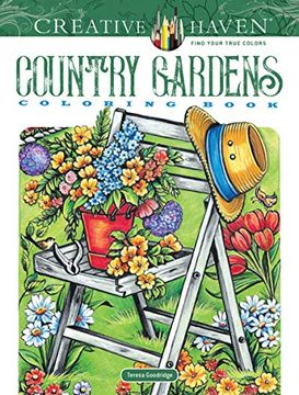 portada Creative Haven Country Gardens Coloring Book (in English)