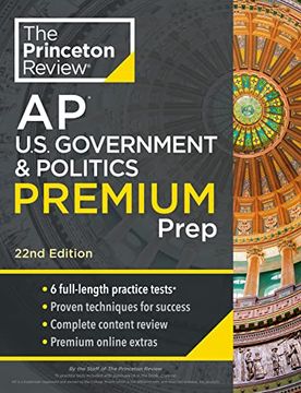 portada Princeton Review ap U. S. Government & Politics Premium Prep, 22Nd Edition: 6 Practice Tests + Complete Content Review + Strategies & Techniques (2024) (College Test Preparation) (en Inglés)