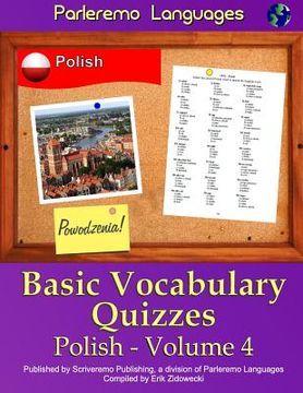 portada Parleremo Languages Basic Vocabulary Quizzes Polish - Volume 4 (en Polaco)