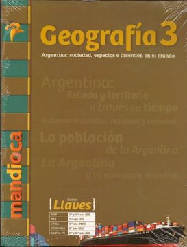 portada Geografia 3 Mandioca Llaves Argentina Sociedad Espacios e Insercion
