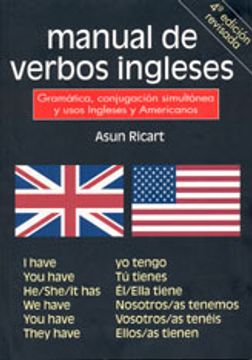 portada Manual de verbos ingleses: Gramática, conjunción simultánea y usos ingleses y americanos