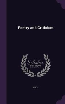 portada Poetry and Criticism (en Inglés)