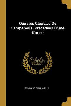 portada Oeuvres Choisies de Campanella, Précédées D'une Notice (en Francés)