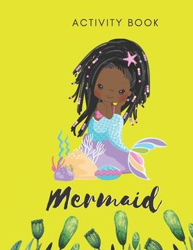 portada Mermaid Activity Book: Tracing Puzzles - 30 Pages - Paperback - Made In USA - Size 8.5x11 (en Inglés)