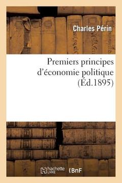 portada Premiers Principes d'Économie Politique (en Francés)