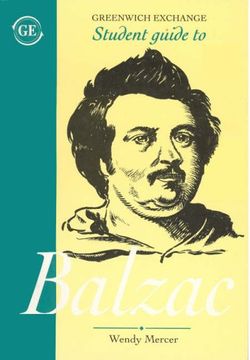 portada Student Guide to Honore Balzac (Student Guides) (in English)
