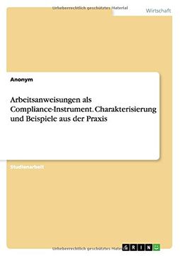 portada Arbeitsanweisungen als Compliance-Instrument. Charakterisierung und Beispiele aus der Praxis (German Edition)
